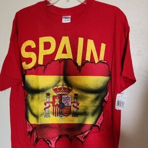 Red Spain Graphic T-Shirt